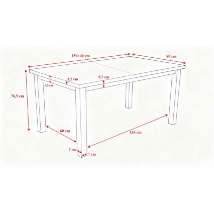 Izvelkams ēdamgalds LIAM ozols