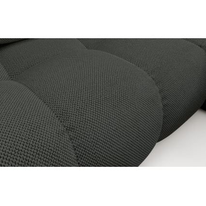 Izvelkams polsterēts stūra dīvāns ar L-veida uzglabāšanas nodalījumu ALMADA, labais, antracīts