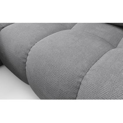 Izvelkams L-veida stūra dīvāns ALMADA ar uzglabāšanas nodalījumu, kreisais, pelēks