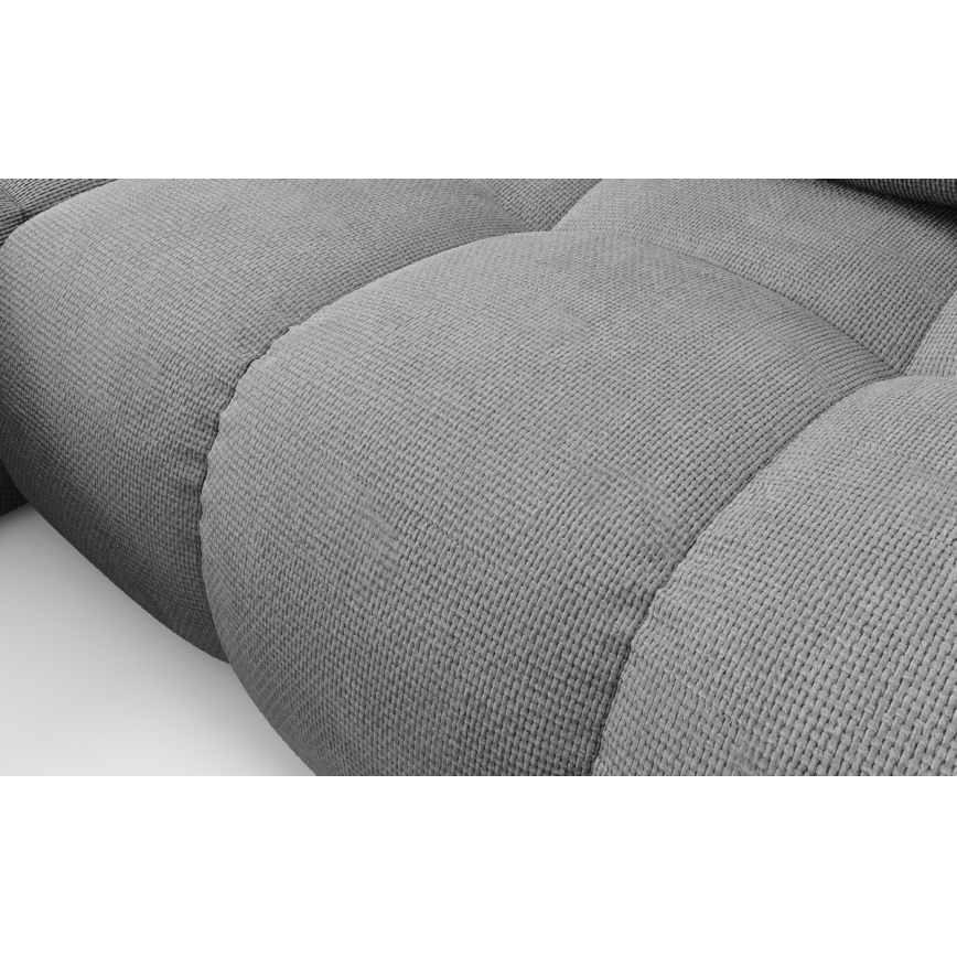 Izvelkams L-veida stūra dīvāns ALMADA ar uzglabāšanas nodalījumu, kreisais, pelēks