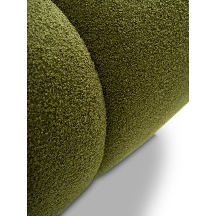 Izvelkams trīsvietīgs dīvāns NUORO ar ietilpīgu uzglabāšanas nodalījumu, zaļš