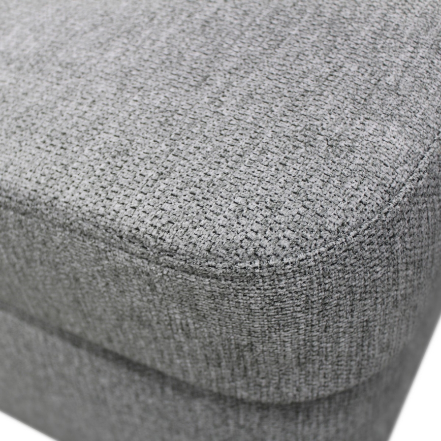 Izvelkams U formas stūra dīvāns SERPA ar glabāšanas vietu, labais, pelēks