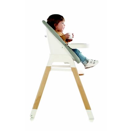 Jané - Bērnu barošanas krēsls 3in1 WOODY pelēks