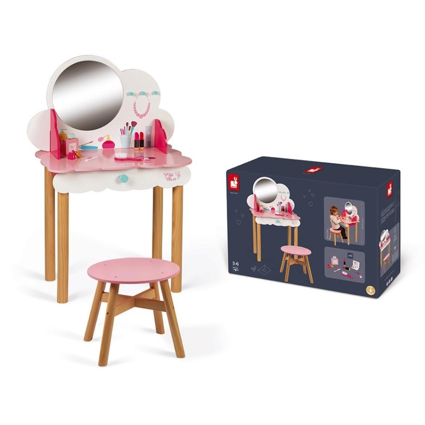Janod - Bērnu kosmētikas galdiņš CANDY CHIC