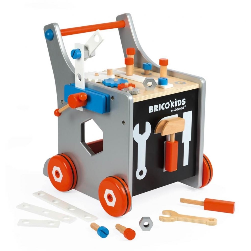 Janod - Koka staigulītis ar instrumentiem BRICOKIDS