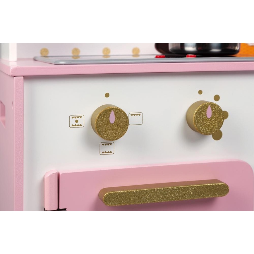Janod - Koka virtuve ar LED plīts virsmu CANDY CHIC