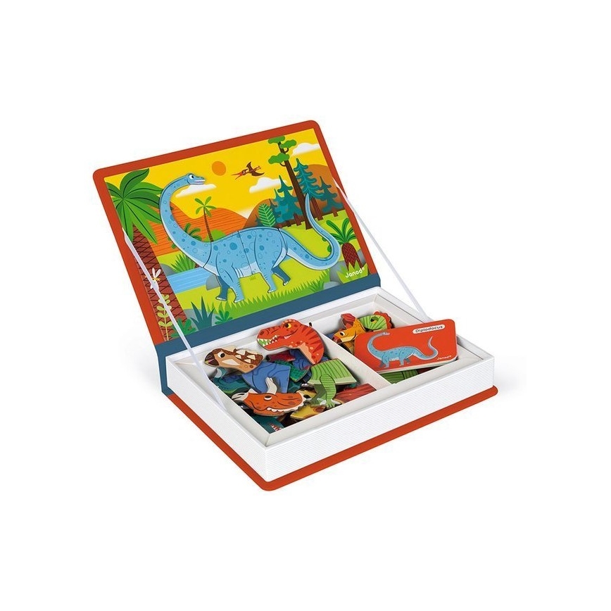 Janod - Magnētisks interaktīvais komplekts MAGNETIBOOK, dinozauri