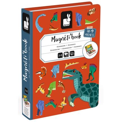 Janod - Magnētisks interaktīvais komplekts MAGNETIBOOK, dinozauri