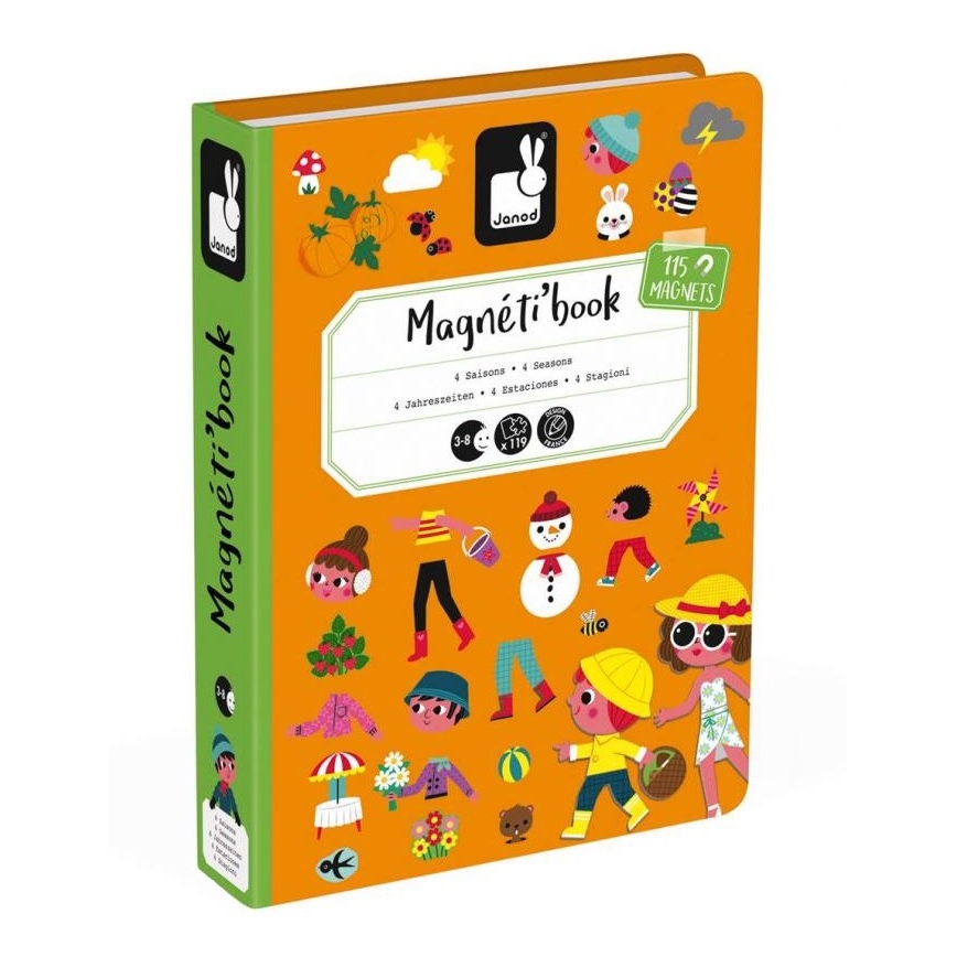 Janod - Magnētisks interaktīvais komplekts  MAGNETIBOOK. gadalaiki