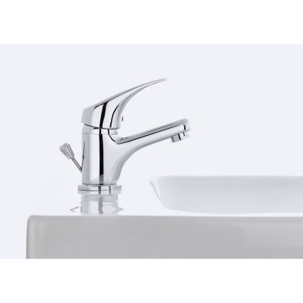 JIKA H3111N10041111 - Izlietnes krāns + noteka ar pārplūdi TALAS 12,3 cm spīdīgi hromēts