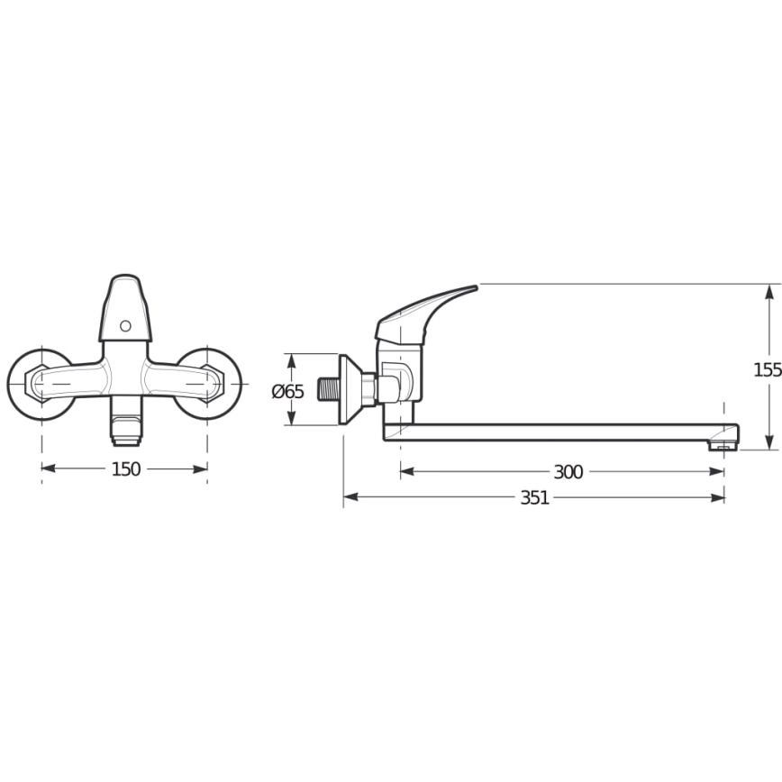 JIKA H3111N70042401 - Izlietnes krāns TALAS 15,5 cm spīdīgi hromēts