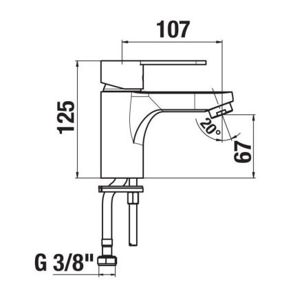JIKA H3111Z10041101 - Izlietnes krāns LYRA 12,5 cm spīdīgi hromēts