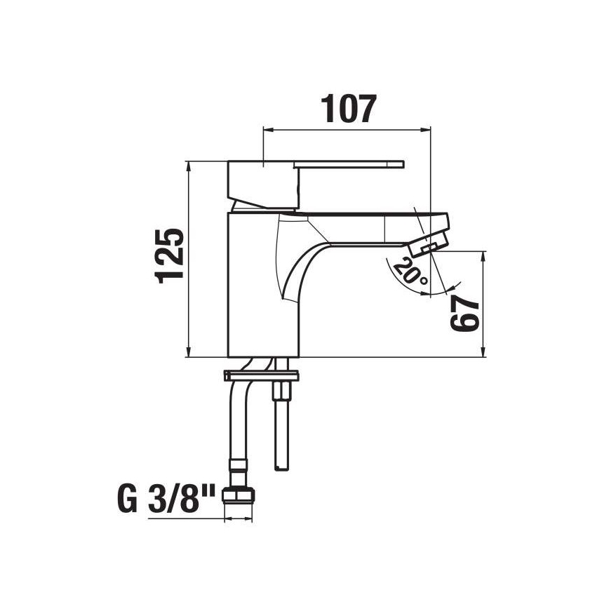 JIKA H3111Z10041101 - Izlietnes krāns LYRA 12,5 cm spīdīgi hromēts