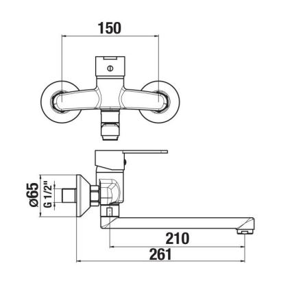 JIKA H3111Z70042301 - Izlietnes krāns LYRA 15x26,1 cm spīdīgi hromēts