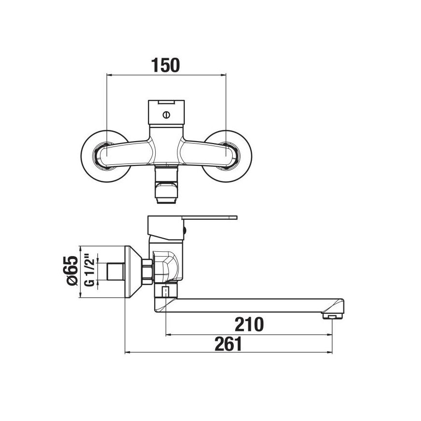 JIKA H3111Z70042301 - Izlietnes krāns LYRA 15x26,1 cm spīdīgi hromēts