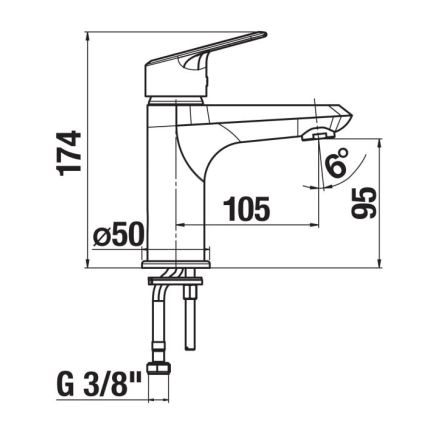 JIKA H3112E10041101 - Izlietnes krāns TALAS 17,4 cm spīdīgi hromēts