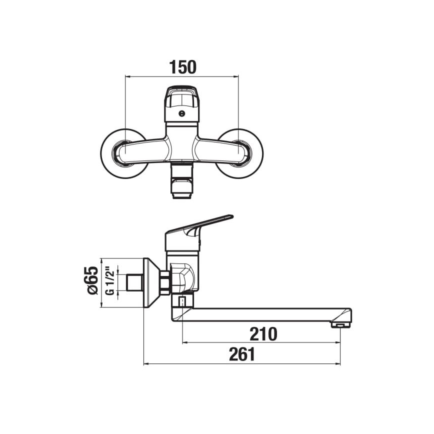 JIKA H3112E70042301 - Izlietnes krāns TALAS 15x26,1 cm spīdīgi hromēts