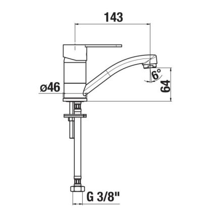 JIKA H3511Z10042201 - Izlietnes krāns LYRA 14,3 cm spīdīgi hromēts