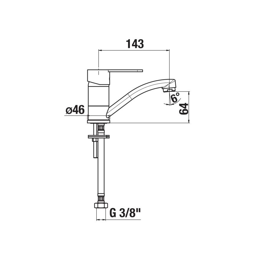 JIKA H3511Z10042201 - Izlietnes krāns LYRA 14,3 cm spīdīgi hromēts