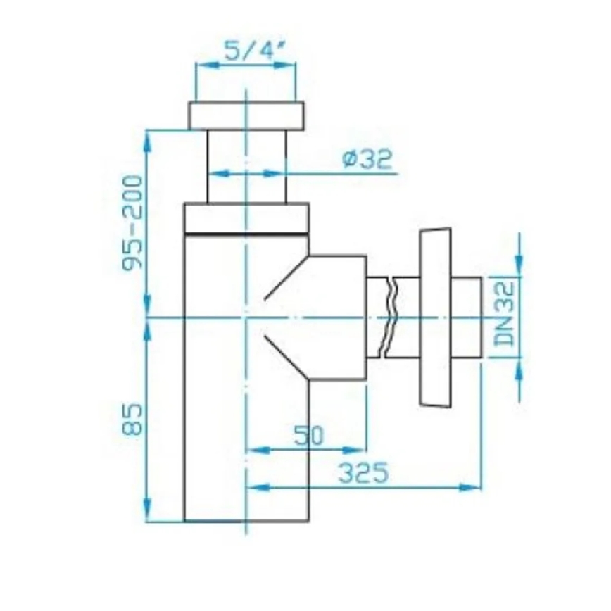 JIKA H3747100040001 - Apaļš izlietnes sifons MIO, spīdīgs hroms
