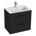 JIKA H4536021763521 - Vannas istabas skapītis ar izlietni CUBE 60,7x65 cm melna
