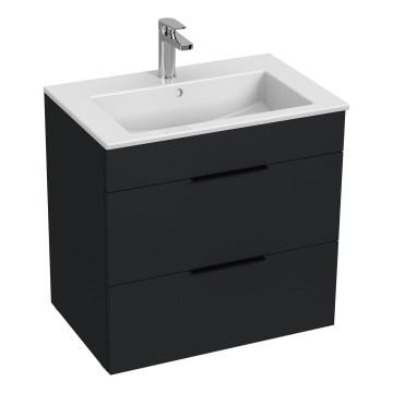 JIKA H4536021763521 - Vannas istabas skapītis ar izlietni CUBE 60,7x65 cm melna