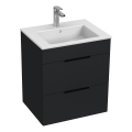 JIKA H4536121763521 - Vannas istabas skapītis ar izlietni CUBE 60,7x55 cm melna