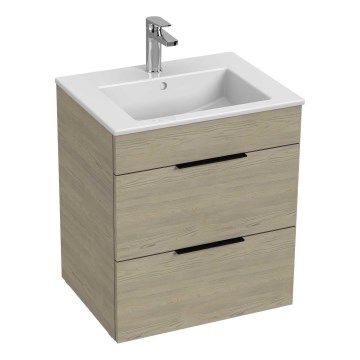 JIKA H4536121765141 - Vannas istabas skapītis ar izlietni CUBE 60,7x55 cm oša