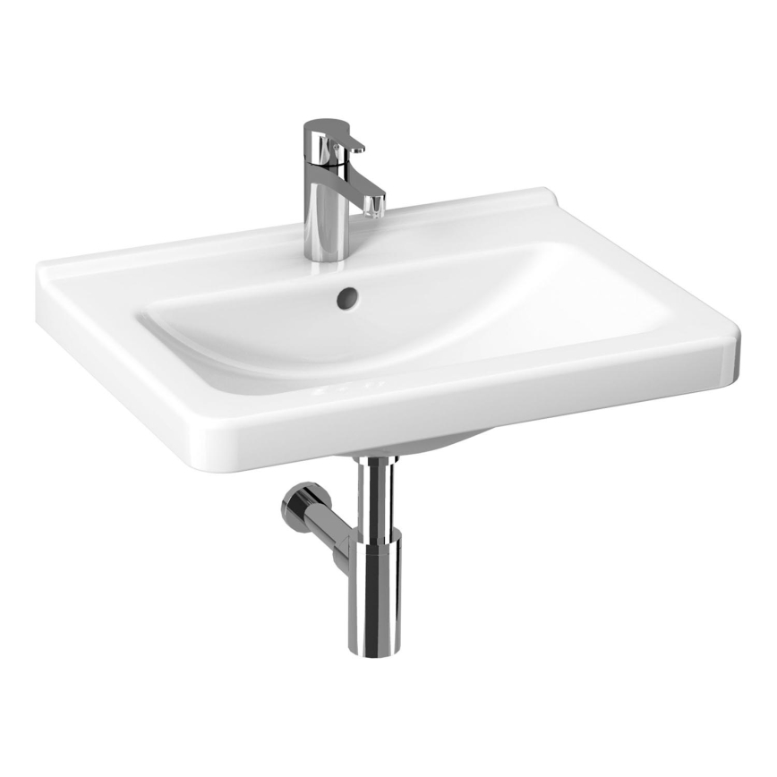 JIKA H8104230001041 - Pie sienas stiprināma izlietne CUBITO 60x45 cm keramika/balta
