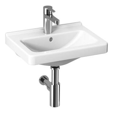JIKA H8114220001041 - Pie sienas stiprināma izlietne CUBITO 45x34 cm keramika/balta