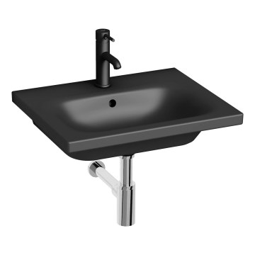 JIKA H8127127161041 - Pie sienas stiprināma izlietne MIO 55x45 cm keramika/matēts melna
