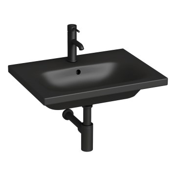 JIKA H8127137161041 - Pie sienas stiprināma izlietne MIO 60x45 cm keramika/matēts melna