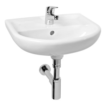 JIKA H8153820001041 - Pie sienas stiprināma izlietne LYRA 45x37 cm keramika/balta