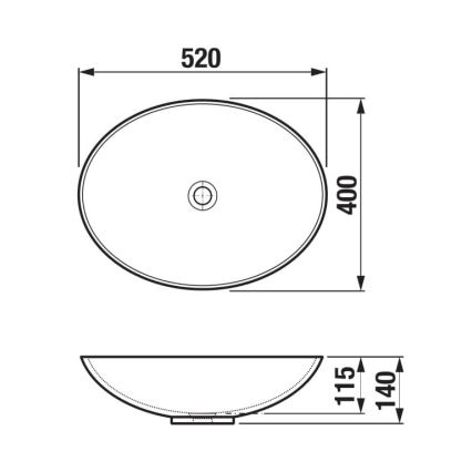 JIKA H8183640001121 - Galda virsmas izlietne ASTRA 52x40 cm keramika/balta