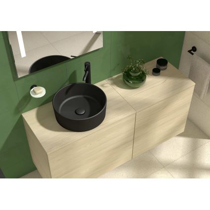 JIKA H8184207161121 - Galda virsmas izlietne CUBITO d. 40 cm keramika/matēts melna