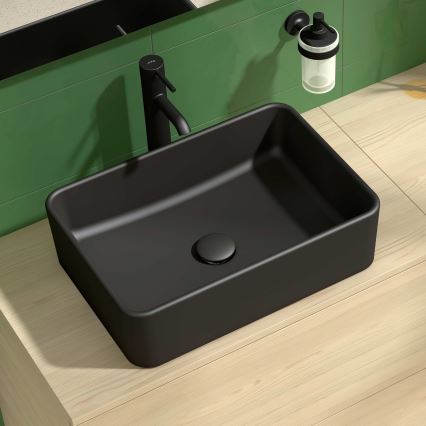 JIKA H8184237161121 - Galda virsmas izlietne CUBITO 50x35 cm keramika/matēts melna