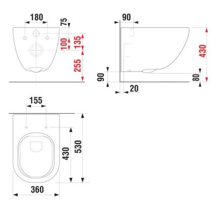 JIKA H8207140000001 - Sienas piestiprināms WC MIO keramika/balta