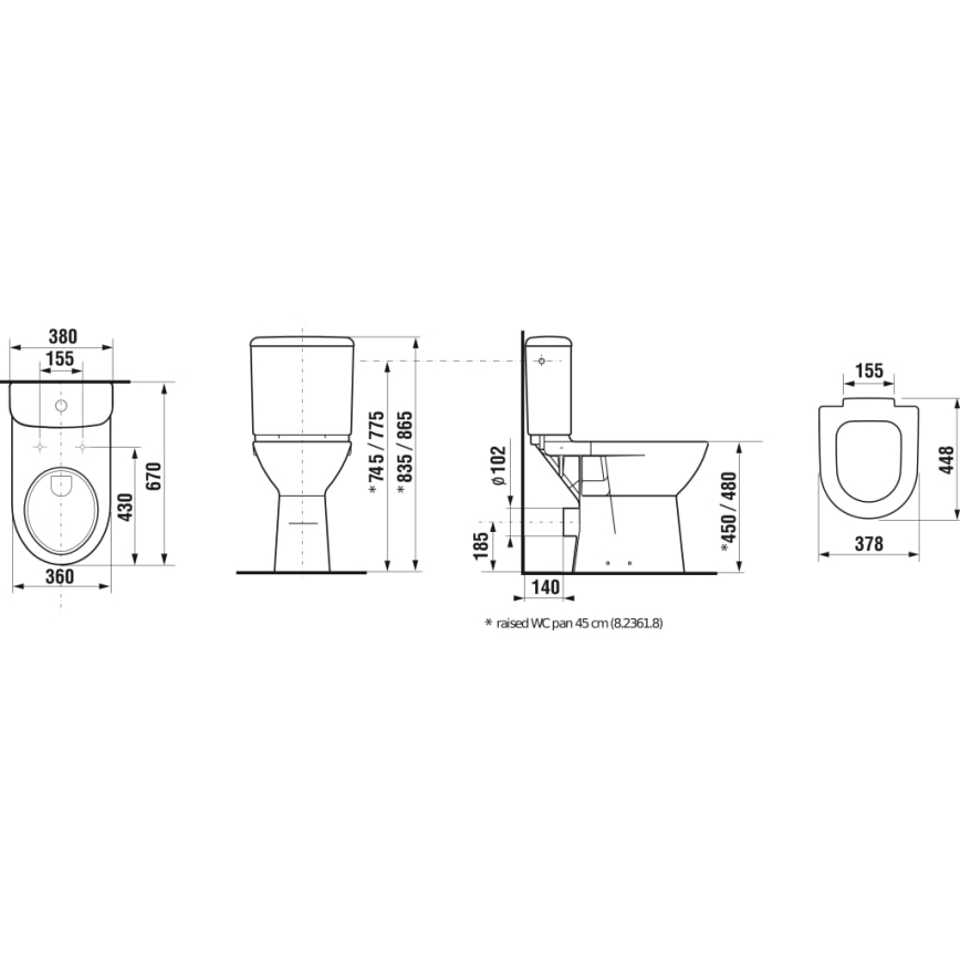 JIKA H8236160000001 - DEEP tualetes pods (keramika/balts)