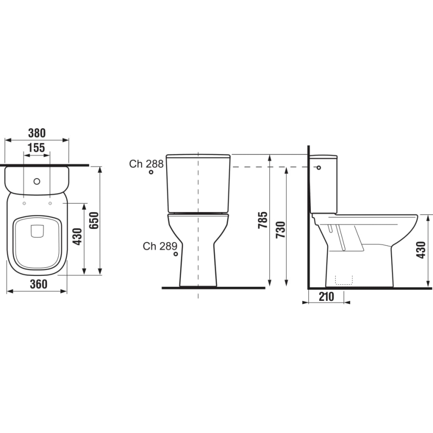 JIKA H8266170002801 - Tualetes pods ar pievienotu skalojamo kasti DEEP keramika/balta