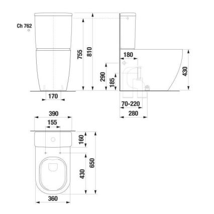 JIKA H8267160000001 - MIO tualetes pods, keramika/balta