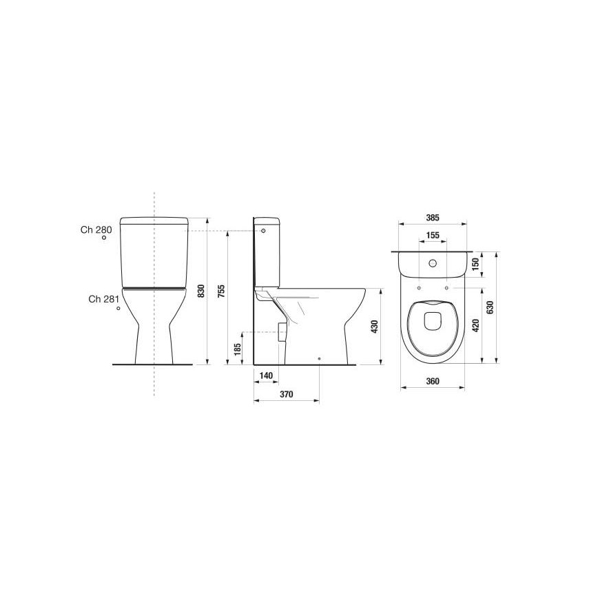 JIKA H8273860002801 - WC komplekts LYRA keramika/balta