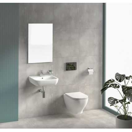 JIKA H8666180000001 - Sienas piestiprināms tualetes pods DEEP keramika/balta + SoftClose tualetes sēdeklis DEEP duroplasts/balta