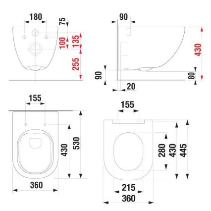 JIKA H8667140000001 -  Sienas tualetes pods MIO keramika/balta + SoftClose tualetes sēdeklis MIO duroplasts/balts