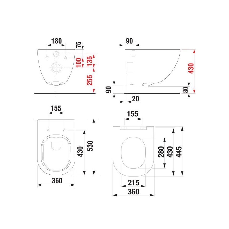JIKA H8667140000001 -  Sienas tualetes pods MIO keramika/balta + SoftClose tualetes sēdeklis MIO duroplasts/balts