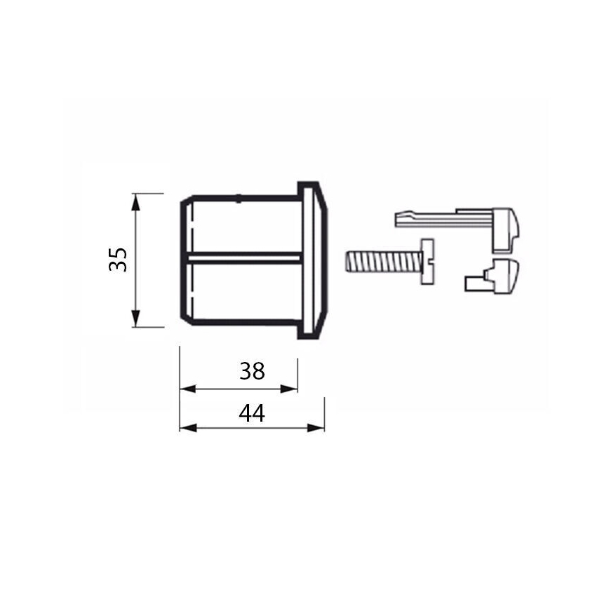 JIKA H8913630000001 - Skalošanas poga DUAL LYRA/DEEP, spīdīgi hromēta
