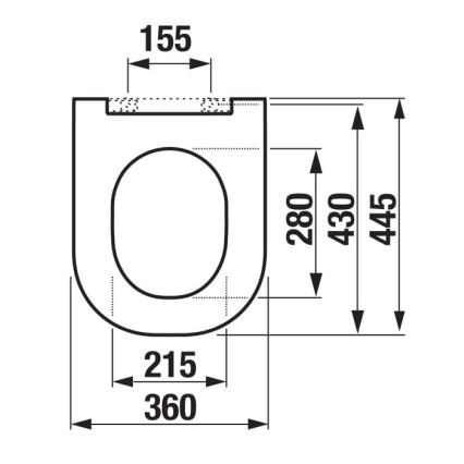 JIKA H8917150000631 - Tualetes poda vāks MIO duroplast/balta