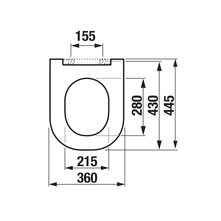 JIKA H8917150000631 - Tualetes poda vāks MIO duroplast/balta