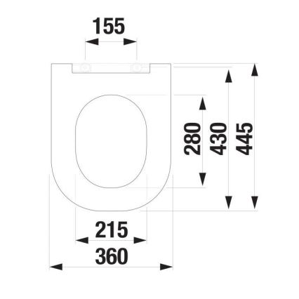 JIKA H8917167160631 - Tualetes poda vāks SoftClose MIO duroplast/matēts melna