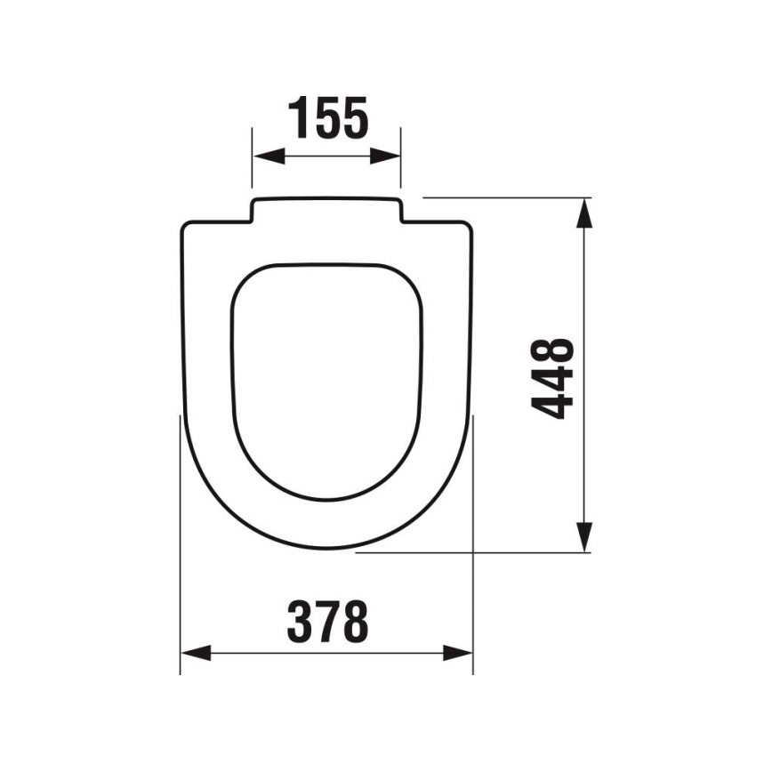 JIKA H8932823000631 - Tualetes sēdeklis DEEP, duroplasts, balts