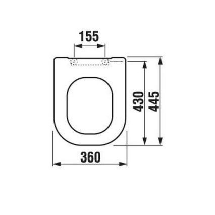 JIKA H8936103000631 - DEEP tualetes sēdeklis, duroplasts, balts